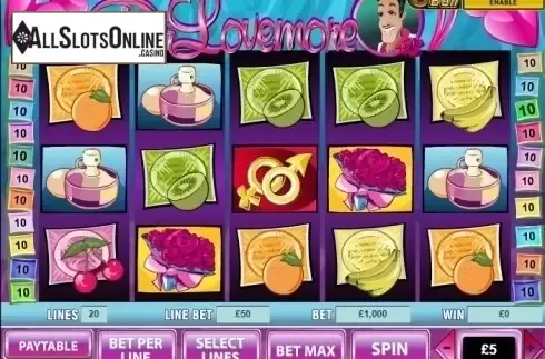 Reel screen. Dr. Lovemore from Playtech