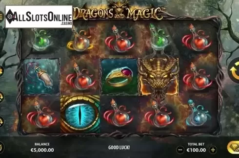 Reel Screen. Dragons And Magic from StakeLogic