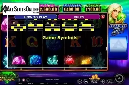 Paylines 2. Emerald Dream Quad Shot from Ainsworth