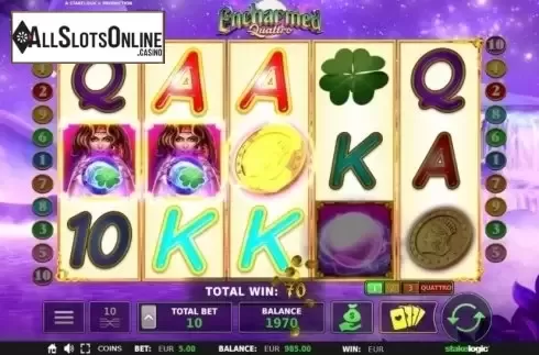 Win Screen. Encharmed from StakeLogic