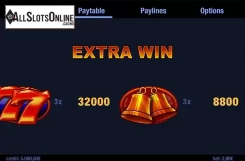 Paytable . Extra Win from Swintt