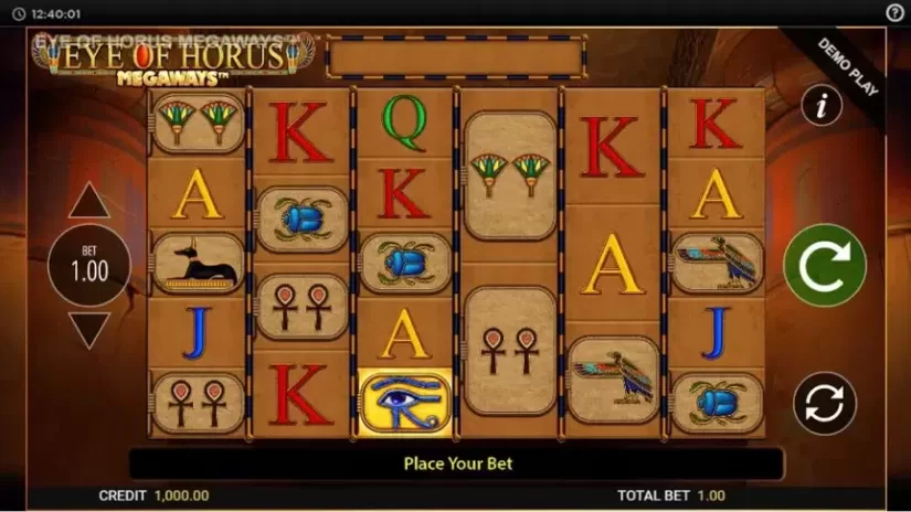 Eye of Horus Megaways slot screenshot 1