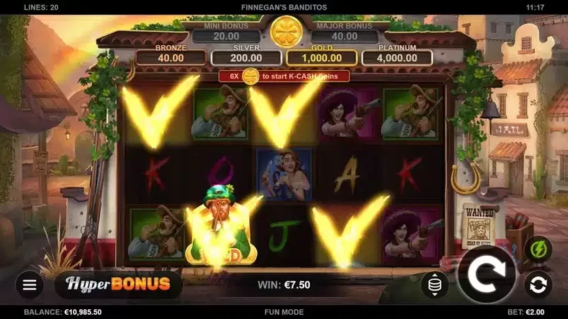 Finnegan's Banditos slot screenshot 2