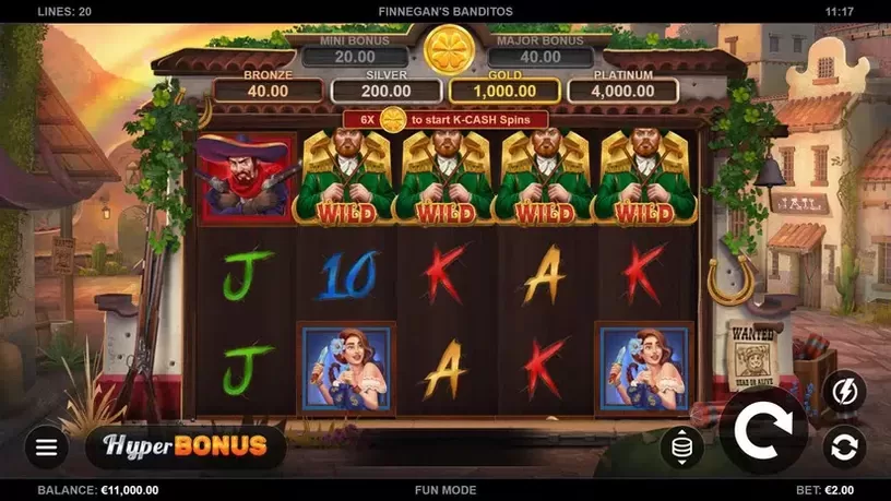 Finnegan's Banditos slot screenshot 1