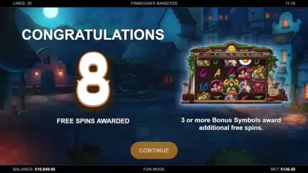 Finnegan's Banditos slot screenshot 3