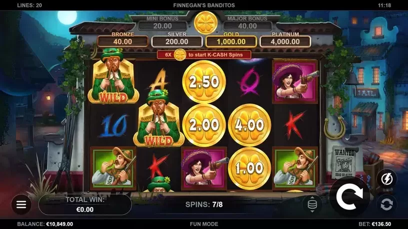 Finnegan's Banditos slot screenshot 4