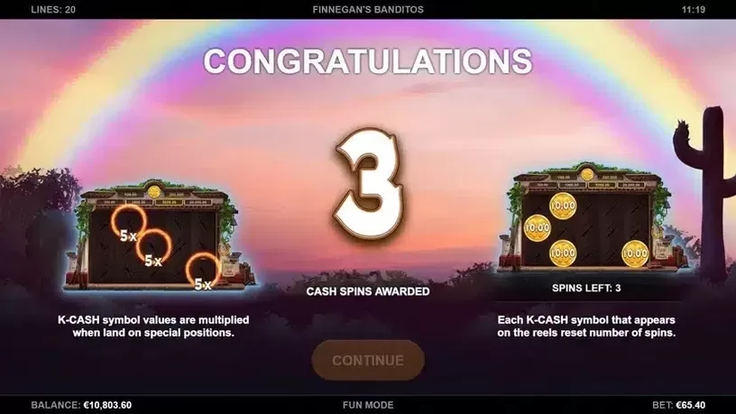 Finnegan's Banditos slot screenshot 5