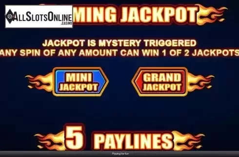 Jackpot feature screen