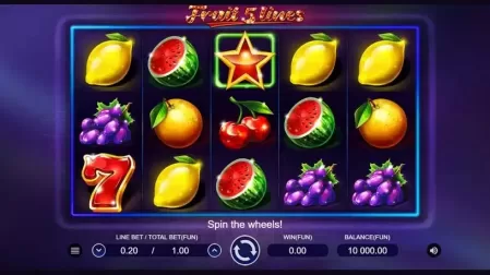 Fruit 5 Lines slot screenshot 1