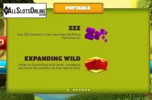 Paytable 2. Furious Furry Fiends from The Games Company