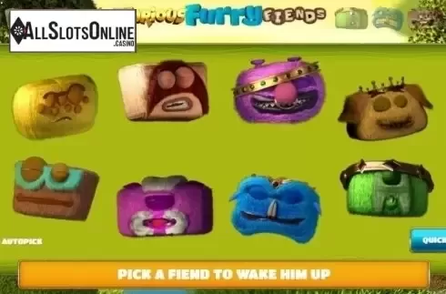 Choose character screen. Furious Furry Fiends from The Games Company