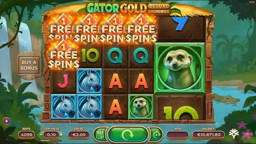 Gator Gold Deluxe Gigablox slot screenshot 2