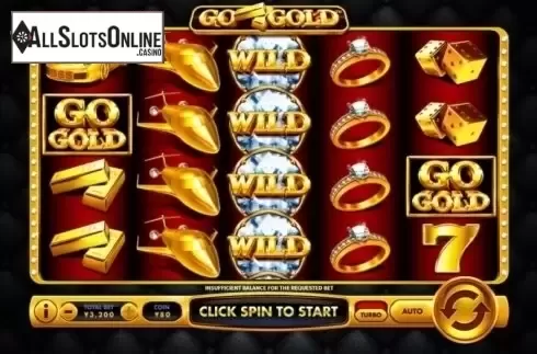 Game Workflow screen . Go Gold from Skywind Group