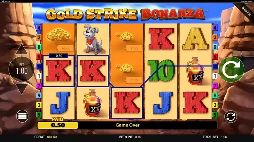 Gold Strike Bonanza slot screenshot 3