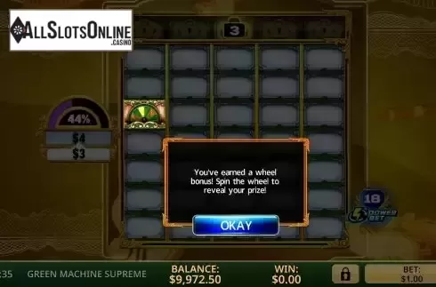 Bonus Wheel Win Screen