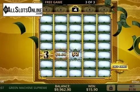 Additional Free Spins Screen