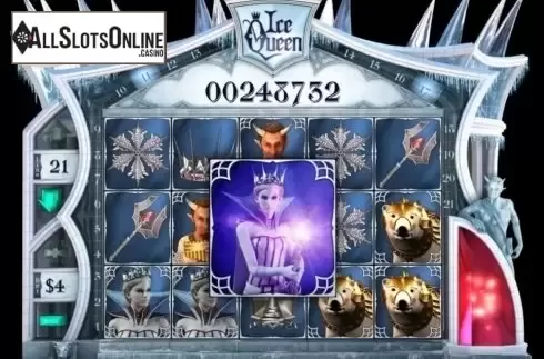 Win Screen . Ice Queen from Novomatic