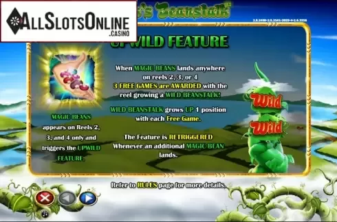 Paytable 1. Jack's Beanstalk from NextGen