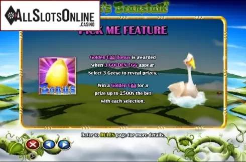 Paytable 2. Jack's Beanstalk from NextGen