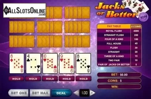 Game workflow. Jacks Or Better 10 Hands from GVG