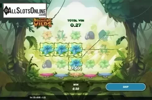 Win screen. Jin's Bouncing Wilds from Gamesys