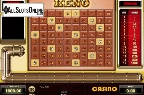 Game Screen 2. Keno (Tom Horn Gaming) from Tom Horn Gaming