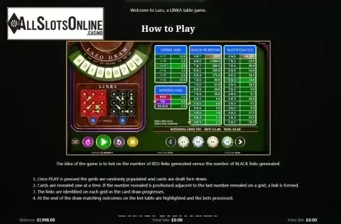 Intro screen