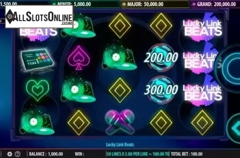 Main Game. Lucky Link Beats from Bally