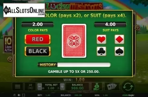Gamble. Lucky Mushrooms Deluxe from StakeLogic