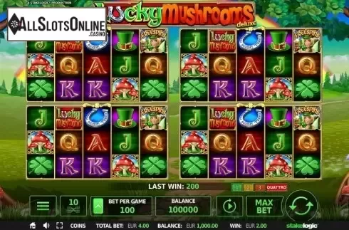 Quattro Mode. Lucky Mushrooms Deluxe from StakeLogic