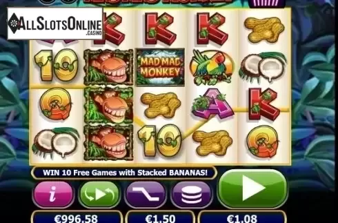 Win screen. Mad Mad Monkey Mini from NextGen
