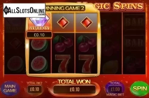 Magic Spins screen. Magic 6 from Blueprint