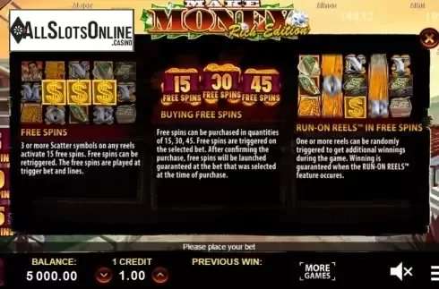 Features screen