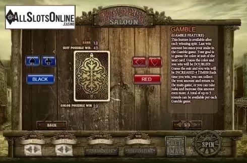 Paytable 3. Maverick Saloon from GamesOS