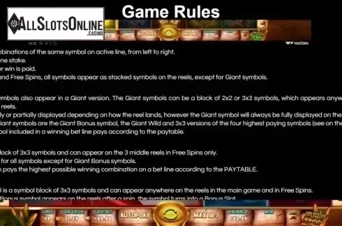 Game Rules. Mayan Ritual from Wazdan