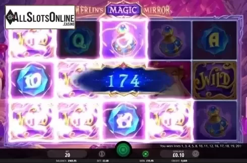 Win Screen 2. Merlin's Magic Mirror from iSoftBet
