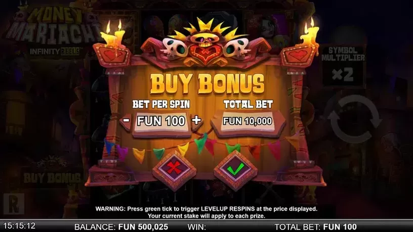 Money Mariachi Infinity Reels slot screenshot 3
