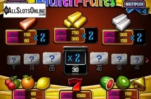 Paytable. Multi Fruits (Apollo Games) from Apollo Games