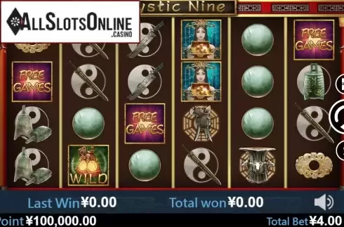Reel screen. Mystic Nine from Virtual Tech