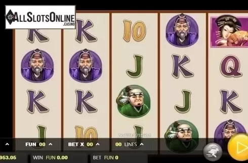 Reel screen. Ninja Rush from JDB168