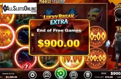 Win Free Spins screen