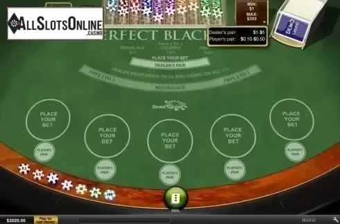 Game workflow. Perfect Blackjack (Playtech) from Playtech