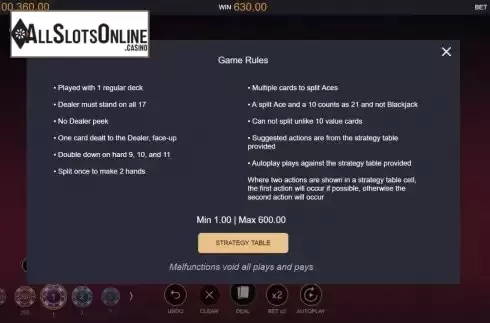 Rules Screen