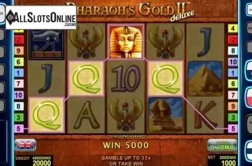 Game workflow . Pharaohs Gold 2 Deluxe from Novomatic