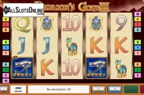 Scatter Win. Pharaoh's Gold III from Novomatic