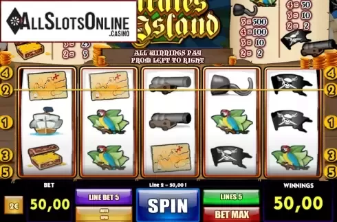 Win Screen2. Pirates Island from iSoftBet