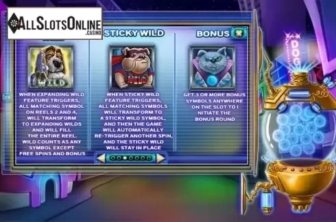Paytable 3. Power Pups Heroes from Spinomenal