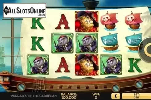 Reel Screen. Purrates of the Catibbean from High 5 Games