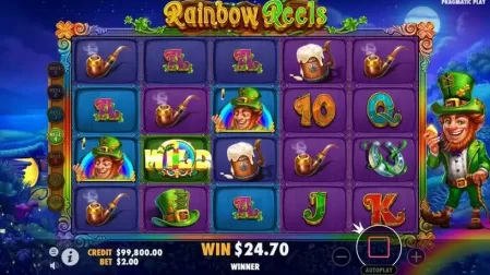 Rainbow Reels slot screenshot 6