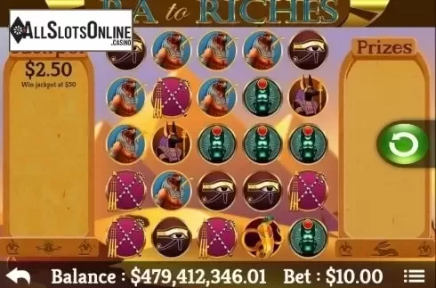 Reel Screen. Ra to Riches from Mobilots